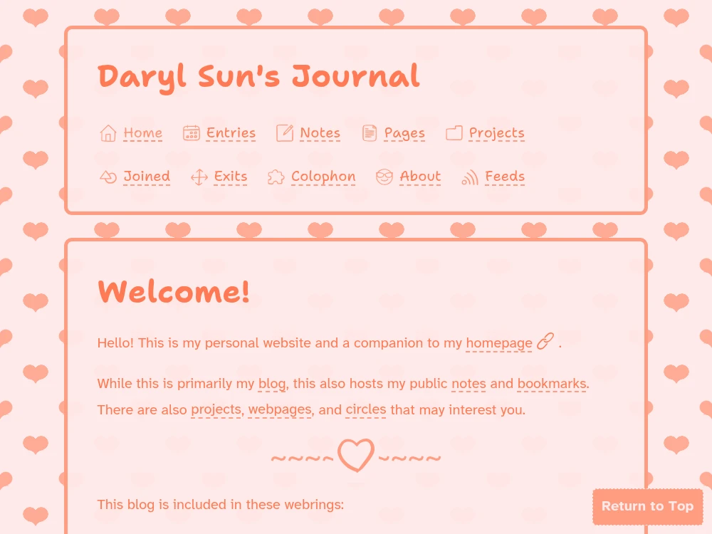 screenshot of blog.darylsun.page