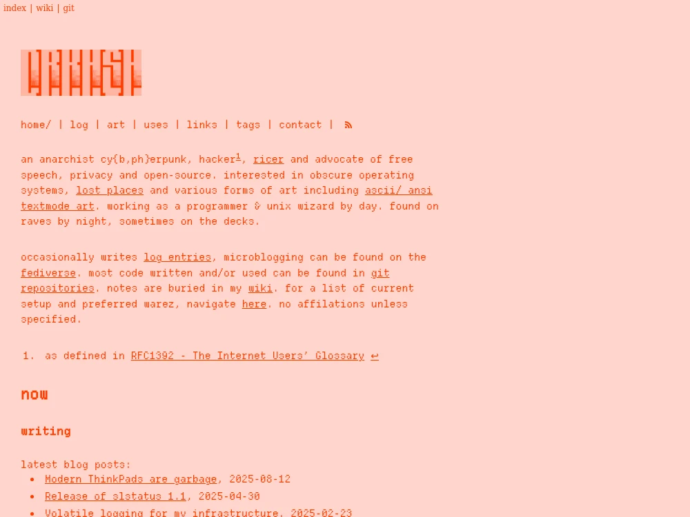 screenshot of drkhsh.at