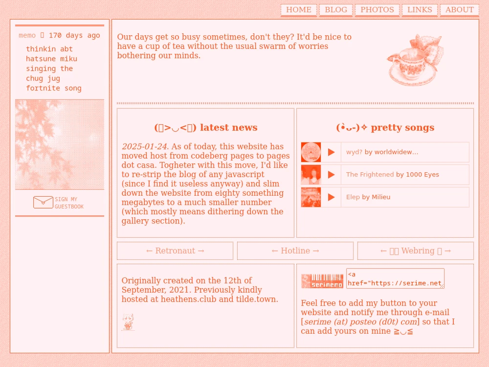 screenshot of serime.net