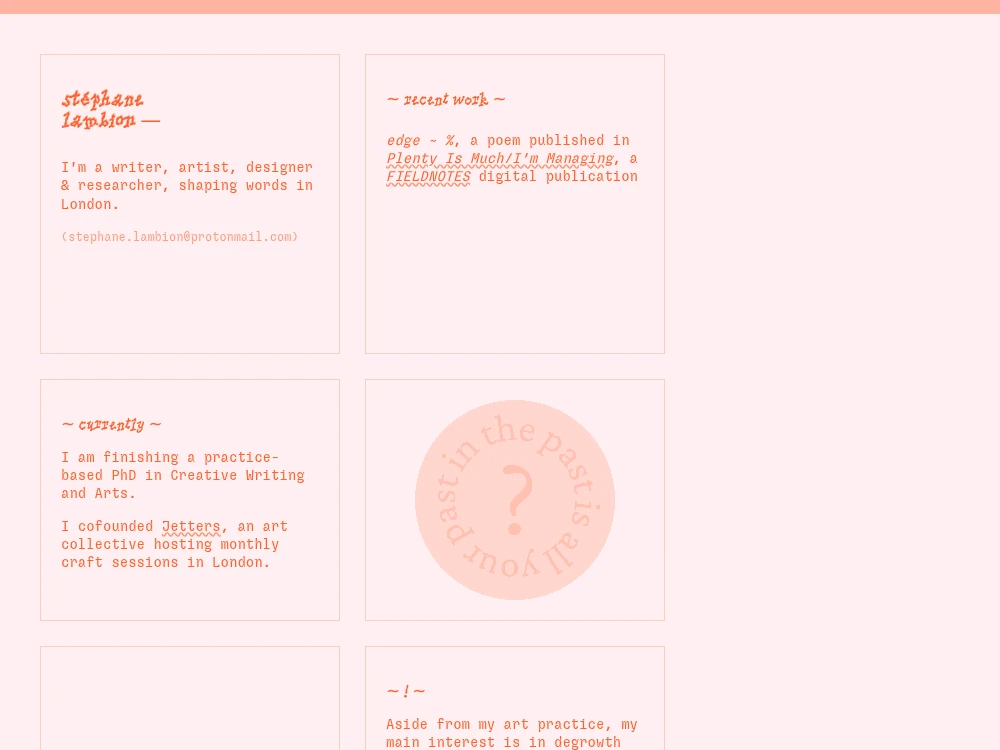 screenshot of stephanelambion.com